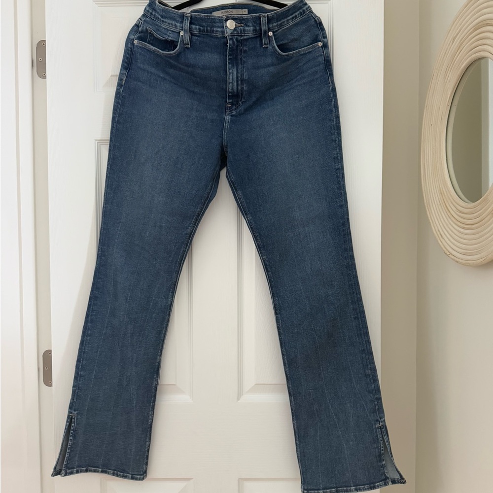 Hudson split hem bootcut denim